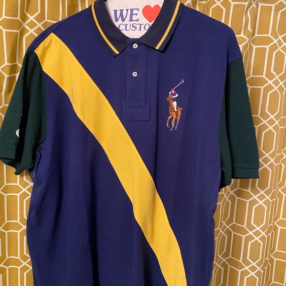 Blue, yellow and green stripe, classic fit - Picture 2 of 2